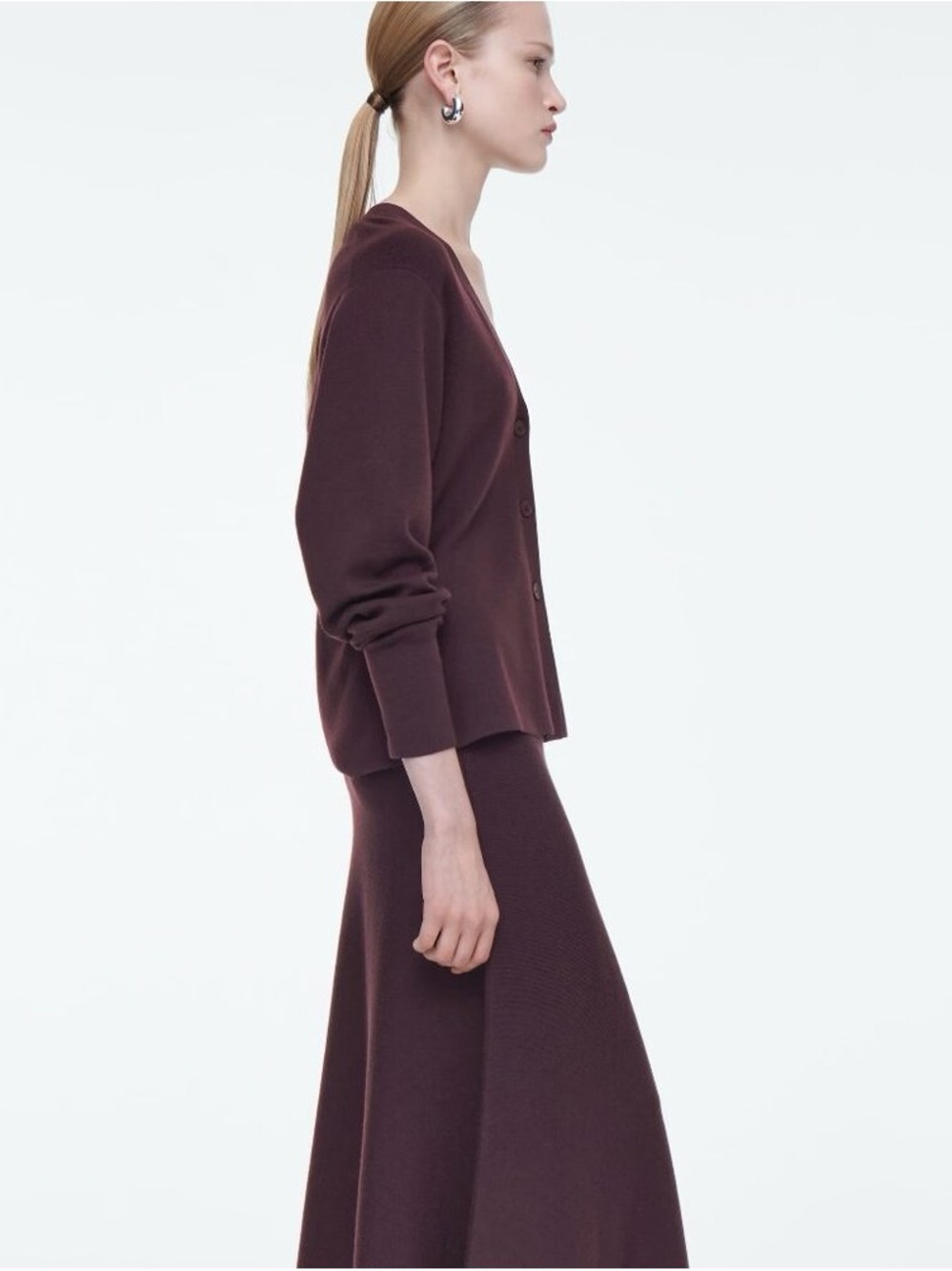 COS V-Neck Button Cardigan - Picture 2 of 10